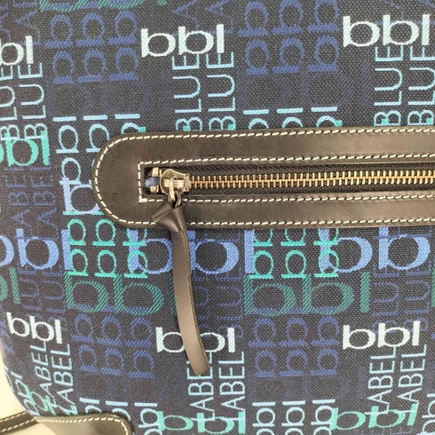 バーバリーブルーレーベル BURBERRY BLUE LABEL モノグラム レザー切替 ショルダーバッグ レディース