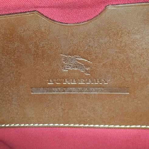 バーバリーブルーレーベル BURBERRY BLUE LABEL モノグラム レザー切替 ショルダーバッグ レディース