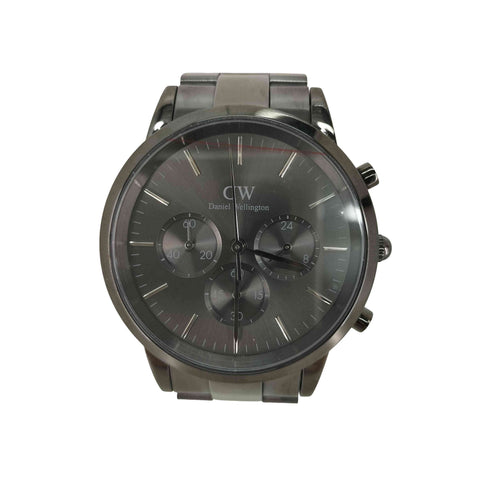 ダニエルウェリントン Daniel Wellington Iconic Chronograph Link Graphite メンズ