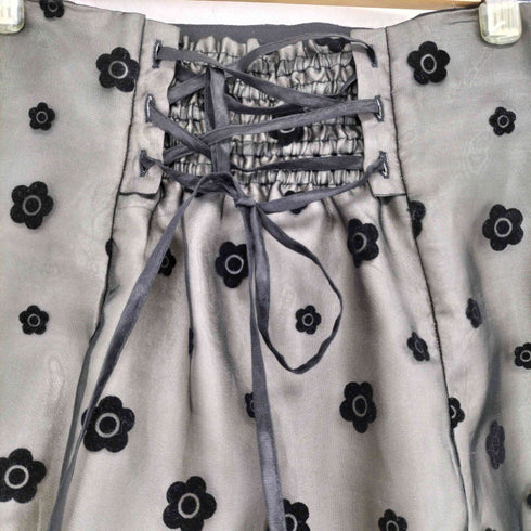 マリークワント MARY QUANT プリントバックレースアップミニスカート レディース JPN:M