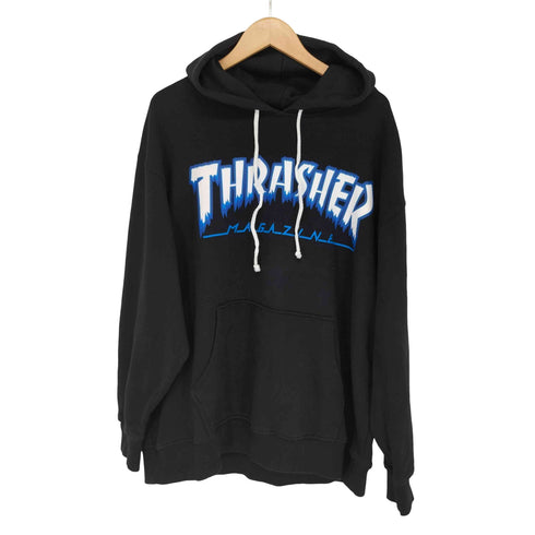 スラッシャー THRASHER ロゴプリント プルオーバーパーカー メンズ 4L
