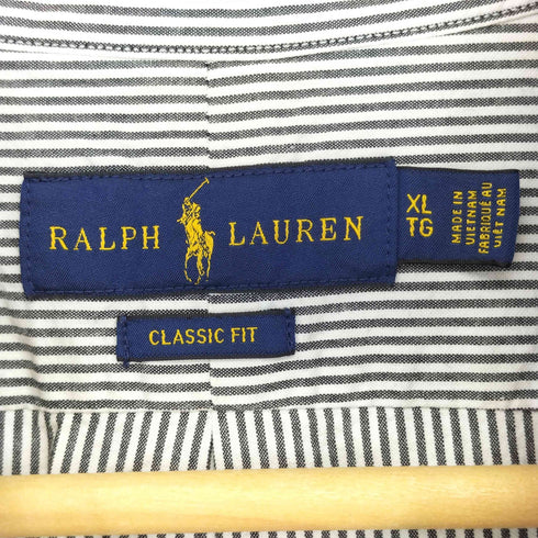 ポロラルフローレン POLO RALPH LAUREN ポニー刺繍 ストライプ 半袖シャツ メンズ XL