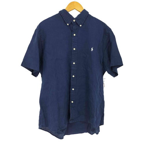 ポロラルフローレン POLO RALPH LAUREN ポニー刺繍 リネン100 半袖シャツ メンズ XL
