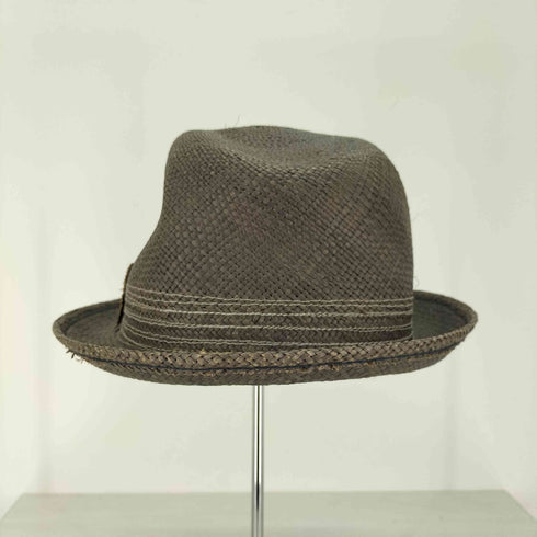 SAN FRANCISCO HAT USA製 ピース刺繍 ストローハット パナマハット メンズ L