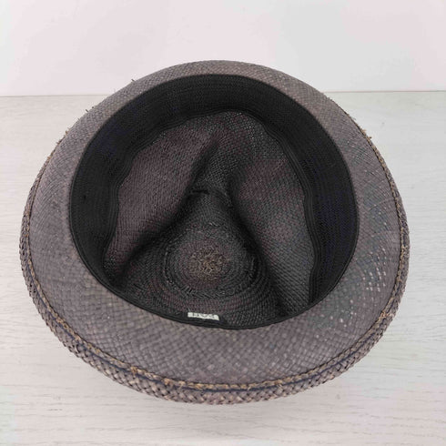 SAN FRANCISCO HAT USA製 ピース刺繍 ストローハット パナマハット メンズ L