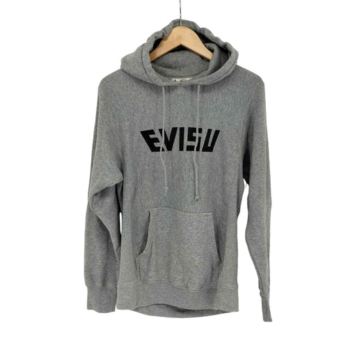 エヴィス EVISU ロゴプリント プルオーバーパーカー メンズ 36