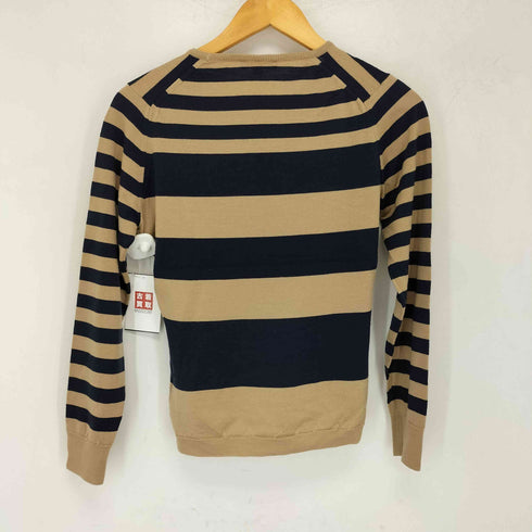 ジョンスメドレー JOHN SMEDLEY 英国製 ニュージーランドメリノウール ボーダー ニット レディース M