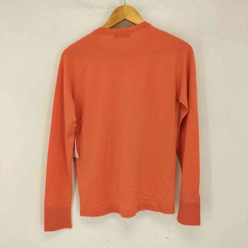 ジョンスメドレー JOHN SMEDLEY 英国製 メリノウールエクストラファイン ハーフボタン ニット レディース M