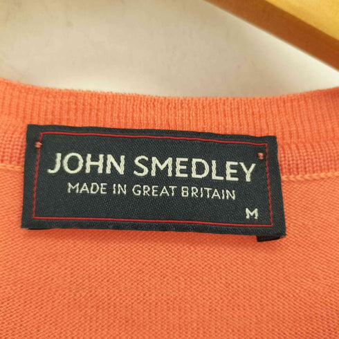 ジョンスメドレー JOHN SMEDLEY 英国製 メリノウールエクストラファイン ハーフボタン ニット レディース M