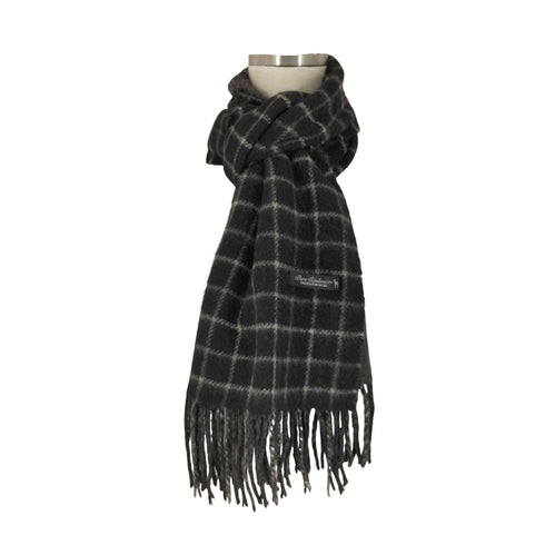 タケオキクチ TAKEO KIKUCHI pure cashmere カシミヤ100 チェックマフラー メンズ