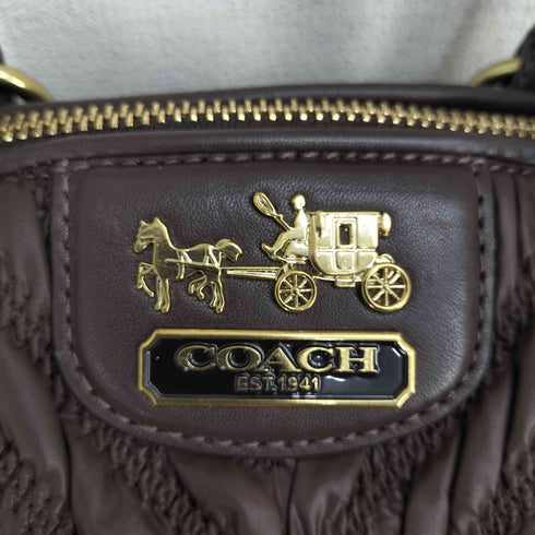 コーチ COACH 2way マディソン キルテッドシェブロン ハンドバッグ レディース
