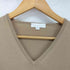 ジョンスメドレー JOHN SMEDLEY 英国製 ニュージーランドメリノウール Vネック ニット レディース M