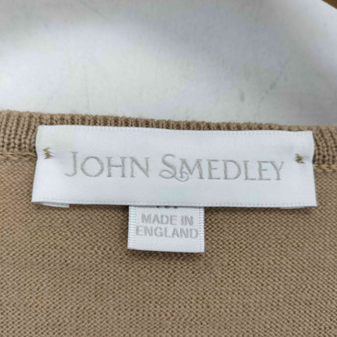ジョンスメドレー JOHN SMEDLEY 英国製 ニュージーランドメリノウール Vネック ニット レディース M