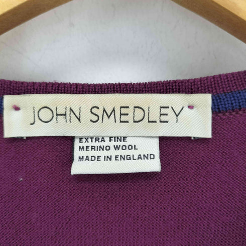 ジョンスメドレー JOHN SMEDLEY 英国製 ニュージーランドメリノウール カーディガン レディース S