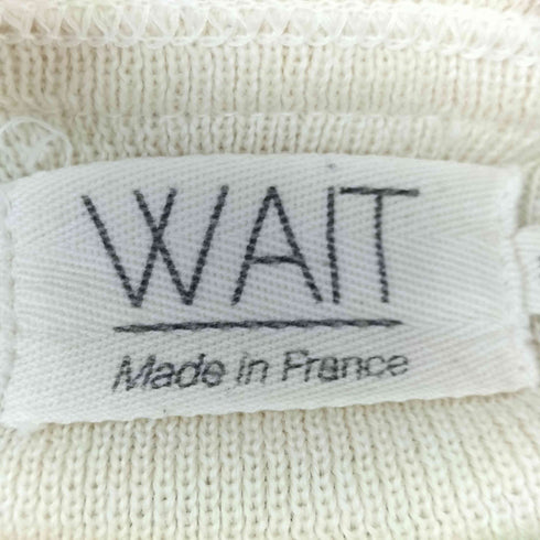WAIT フランス製 ウール クルーネックニット メンズ