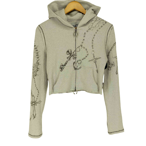 NAMED COLLECTIVE グラフィック ダブルジップ クロップドパーカー Y2K レディース L