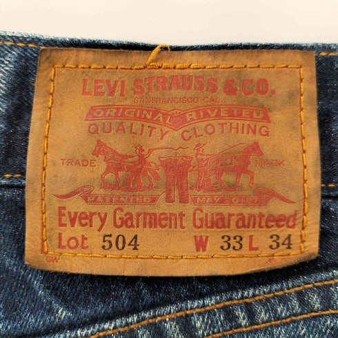 リーバイス Levis 00S 日本製 ボタン裏 J38 刻印 504 ワイド ストレート バギー デニム パンツ メンズ W33 L34