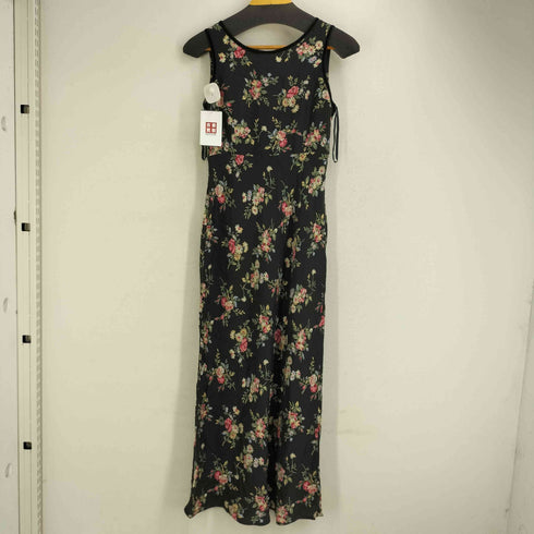 ローラアシュレイ LAURA ASHLEY シルクレーヨン 花柄 ロングワンピース レディース US:10