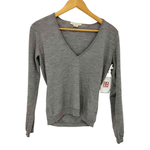 ジョンスメドレー JOHN SMEDLEY 英国製 ウール Vネック ニット レディース S