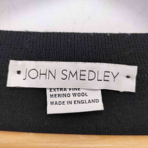 ジョンスメドレー JOHN SMEDLEY 英国製 ウール Vネック カーディガン レディース M