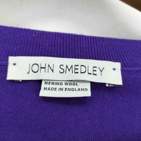 ジョンスメドレー JOHN SMEDLEY 英国製 ウール Vネック カーディガン レディース S