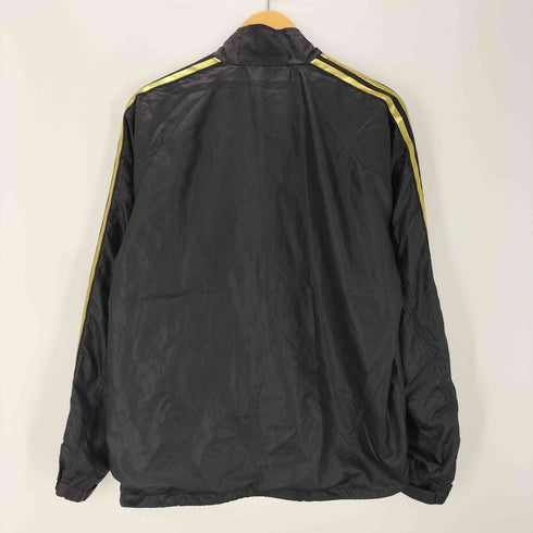 アディダス adidas STY Windbreaker JKT ウインドブレーカー ジャケット トレフォイルロゴ 黒金 3ストライプ 裏地メッシュ 裾ドローコード Y2K メンズ O