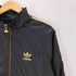 アディダス adidas STY Windbreaker JKT ウインドブレーカー ジャケット トレフォイルロゴ 黒金 3ストライプ 裏地メッシュ 裾ドローコード Y2K メンズ O