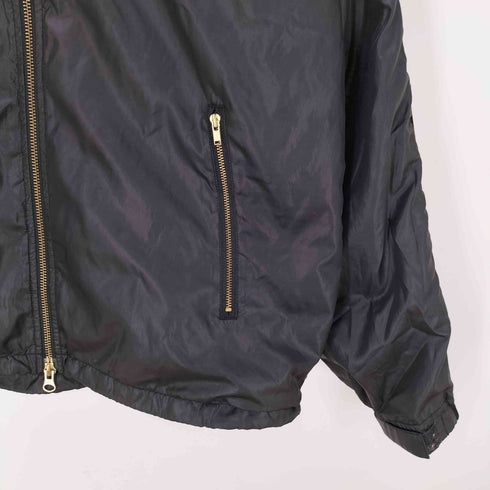 アディダス adidas STY Windbreaker JKT ウインドブレーカー ジャケット トレフォイルロゴ 黒金 3ストライプ 裏地メッシュ 裾ドローコード Y2K メンズ O