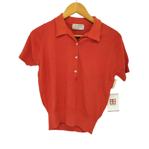 ジョンスメドレー JOHN SMEDLEY 英国製 旧タグ コットン ニットポロシャツ レディース