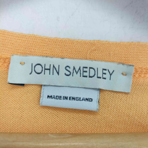 ジョンスメドレー JOHN SMEDLEY 英国製 コットン Vネック カーディガン レディース XS
