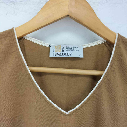 ジョンスメドレー JOHN SMEDLEY 英国製 旧タグ エクストラファインメリノウール ニットベスト レディース S