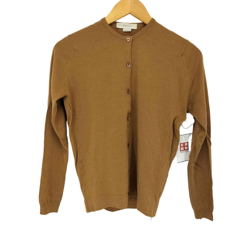 ジョンスメドレー JOHN SMEDLEY 英国製 エクストラファインメリノウール カーディガン レディース S