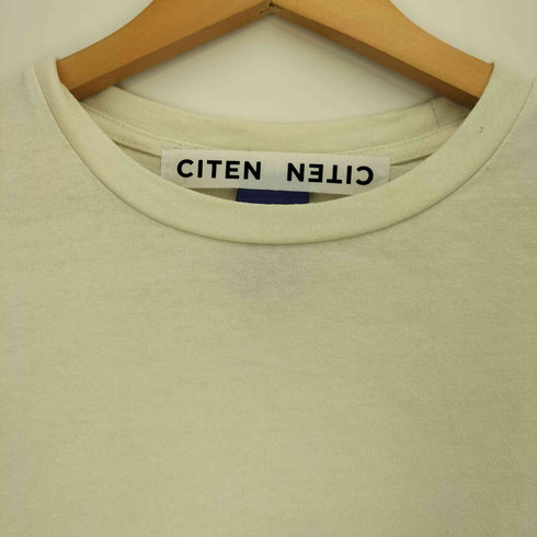 シテン CITEN ヘビーウェイト ロゴ刺繍 クルーネック Tシャツ レディース