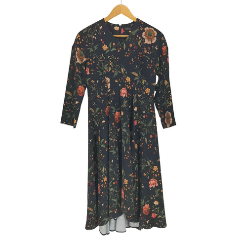 バーニーズニューヨーク BARNEYS NEWYORK 花柄 サテン ワンピース レディース EUR:38
