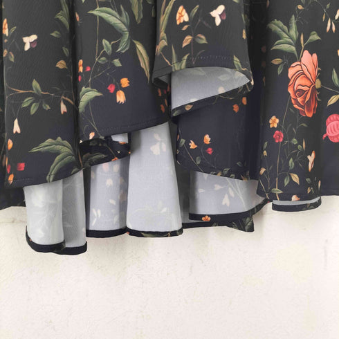 バーニーズニューヨーク BARNEYS NEWYORK 花柄 サテン ワンピース レディース EUR:38