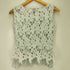 EXCLUSIVE FOR MAGGY パール ビジューシアー 花柄レース ドッキング ノースリーブブラウス レディース