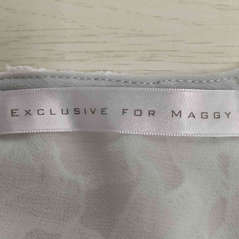 EXCLUSIVE FOR MAGGY パール ビジューシアー 花柄レース ドッキング ノースリーブブラウス レディース
