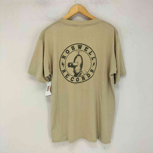 90S 95年コピーライト WILD OATSボディ バンドプリント クルーネック Tシャツ 裾袖シングル メンズ JPN:L