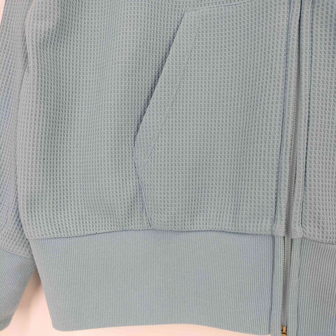 チャンピオン Champion 袖ライン ワッフル地 ジップアップパーカー レディース import:M