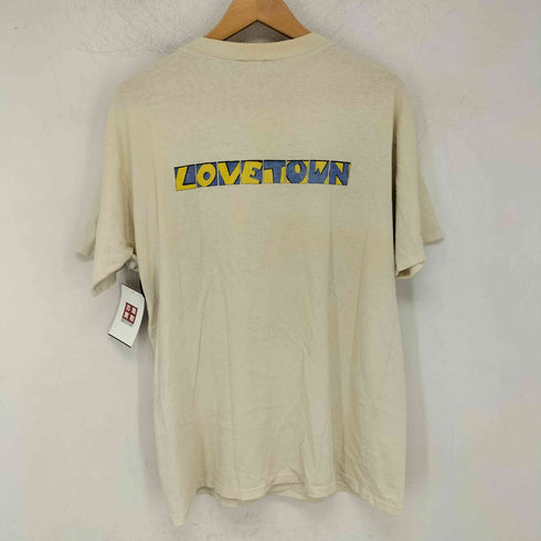 80S 89年コピーライト LOVETOWN TOUR バンドプリント クルーネックTシャツ 裾袖シングル メンズ ONE SIZE