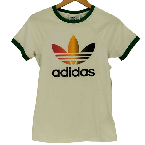 アディダスオリジナルス adidas Originals トレフォイルロゴプリント ラスタカラー リンガーTシャツ レディース JPN:M
