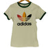 アディダスオリジナルス adidas Originals トレフォイルロゴプリント ラスタカラー リンガーTシャツ レディース JPN:M