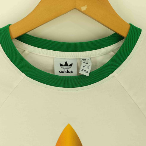 アディダスオリジナルス adidas Originals トレフォイルロゴプリント ラスタカラー リンガーTシャツ レディース JPN:M