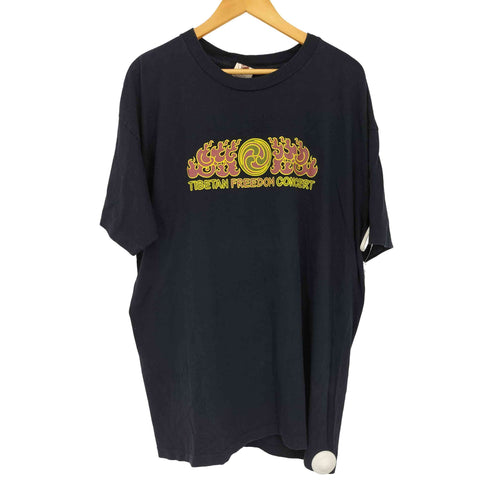 90S TIBETAN FREEDOM CONCERT チベタンフリーダムコンサート 両面プリント クルーネックTシャツ 裾袖シングル メンズ JPN:XL