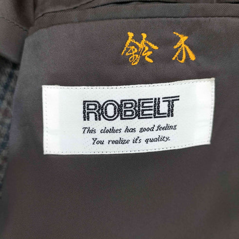 ROBELT 背抜き 千鳥格子 ガンクラチェック 2B テーラードジャケット メンズ C90 W78 T165