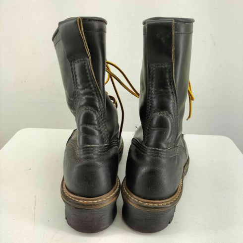 レッドウィング RED WING 90S USA製 刺繍羽タグ スチールトゥ ロガーブーツ メンズ US:7 25