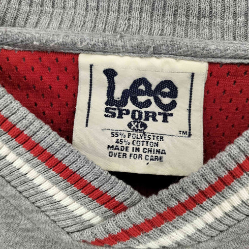 リー Lee 90s チームロゴ刺繍 Vネック スウェット メンズ import:XL