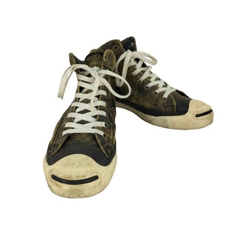 コンバースジャックパーセル CONVERSE JACKPARSELL クラック加工 レザー ハイカットスニーカー メンズ 27cm