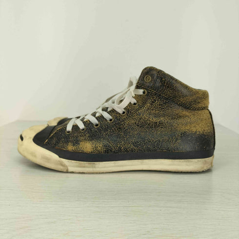コンバースジャックパーセル CONVERSE JACKPARSELL クラック加工 レザー ハイカットスニーカー メンズ 27cm
