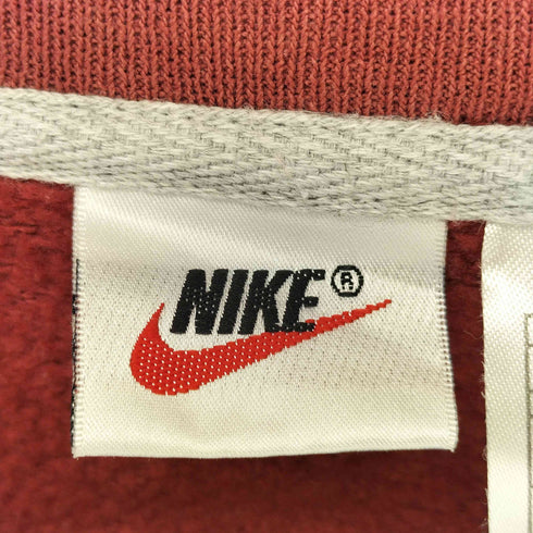 ナイキ NIKE 90-00s 白タグ ワンポイント刺繍 Vガゼット スウェット メンズ import:M